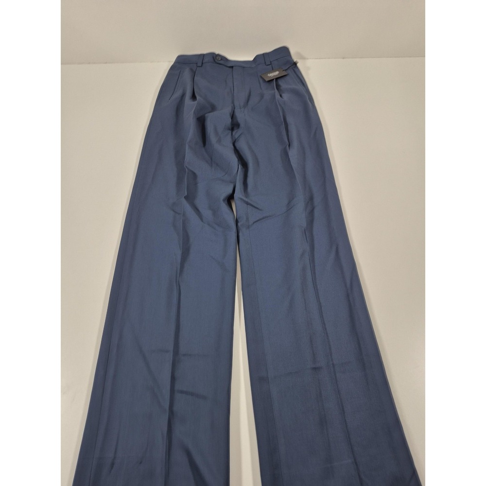 Tallia Dress Pants Mens 30x36 Blue Wool Pleated Straight Canada Unehemmed